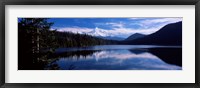 Framed Reflection of clouds in water, Mt Hood, Lost Lake, Mt. Hood National Forest, Hood River County, Oregon, USA