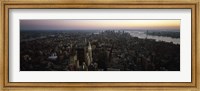 Framed Aerial view of a city, Lower Manhattan and Financial District, Manhattan, New York City, New York State, USA