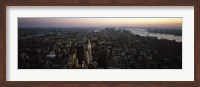 Framed Aerial view of a city, Lower Manhattan and Financial District, Manhattan, New York City, New York State, USA