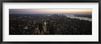 Framed Aerial view of a city, Lower Manhattan and Financial District, Manhattan, New York City, New York State, USA