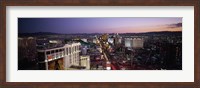 Framed Aerial view of a city, Paris Las Vegas, The Las Vegas Strip, Las Vegas, Nevada, USA