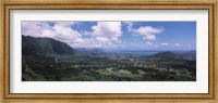 Framed High angle view of a landscape, Kaneohe, Oahu, Hawaii