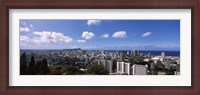 Framed Honolulu City Skyline