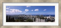 Framed Honolulu City Skyline