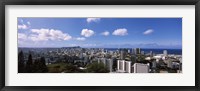 Framed Honolulu City Skyline