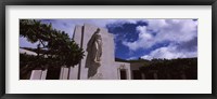 Framed Low angle view of a statue, National Memorial Cemetery of the Pacific, Punchbowl Crater, Honolulu, Oahu, Hawaii, USA