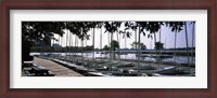 Framed Boats moored at a dock, Charles River, Boston, Suffolk County, Massachusetts, USA