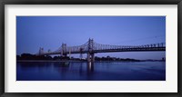 Framed Queensboro Bridge Over East River, Manhattan (blue sky)