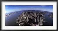 Framed Aerial view of a city, New York City, New York State, USA
