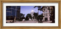 Framed Government building in a city, Wisconsin State Capitol, Madison, Wisconsin, USA