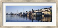 Framed Houseboats in a lake, Lake Union, Seattle, King County, Washington State, USA