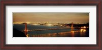 Framed Golden Gate Bridge Lit Up