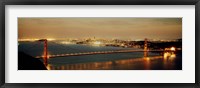 Framed Golden Gate Bridge Lit Up