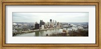 Framed High angle view of a city, Pittsburgh, Allegheny County, Pennsylvania, USA