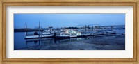Framed Boats moored at a harbor, Memphis, Mississippi River, Tennessee, USA