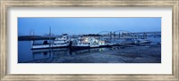 Framed Boats moored at a harbor, Memphis, Mississippi River, Tennessee, USA