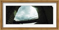 Framed Low angle view of a bridge, Brooklyn Bridge, Brooklyn, New York City, New York State, USA