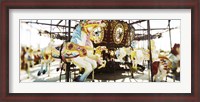 Framed Close-up of carousel horses, Coney Island, Brooklyn, New York City, New York State, USA