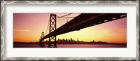 Framed Sunset over San Francisco Bay, San Francisco, California, USA