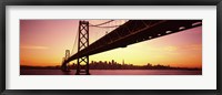 Framed Sunset over San Francisco Bay, San Francisco, California, USA