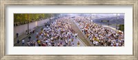 Framed Crowd running in a marathon, Chicago Marathon, Chicago, Illinois, USA