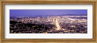 Framed Aerial view of a city, San Francisco, California, USA