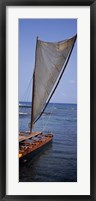Framed Canoe in the sea, Honolulu, Pu'uhonua o Honaunau National Historical Park, Honaunau, Hawaii, USA
