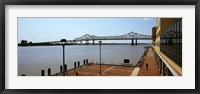 Framed Bridge across a river, Crescent City Connection Bridge, Mississippi River, New Orleans, Louisiana, USA