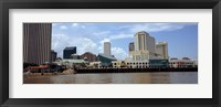 Framed Buildings viewed from the deck of a ferry, New Orleans, Louisiana, USA