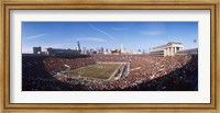 Framed Spectators watching a football match, Soldier Field, Lake Shore Drive, Chicago, Cook County, Illinois, USA