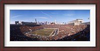 Framed Spectators watching a football match, Soldier Field, Lake Shore Drive, Chicago, Cook County, Illinois, USA