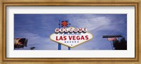 Framed Low angle view of Welcome sign, Las Vegas, Nevada, USA
