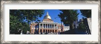 Framed Facade of a government building, Massachusetts State Capitol, Boston, Suffolk County, Massachusetts, USA