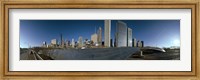 Framed 360 degree view of a city, Millennium Park, Jay Pritzker Pavilion, Lake Shore Drive, Chicago, Cook County, Illinois, USA