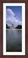 Framed Reflecting pool with a government building in the background, Capitol Building, Washington DC, USA