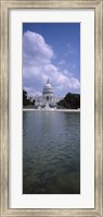 Framed Reflecting pool with a government building in the background, Capitol Building, Washington DC, USA