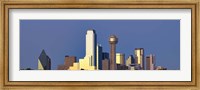 Framed Dallas Skyline with Skyscrapers