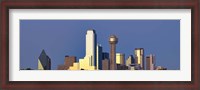 Framed Dallas Skyline with Skyscrapers