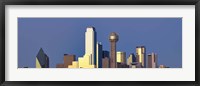 Framed Dallas Skyline with Skyscrapers