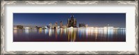 Framed Detroit River at Dusk, Detroit, Michigan