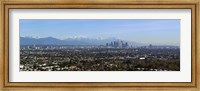 Framed City with mountains in the background, Los Angeles, California, USA 2010