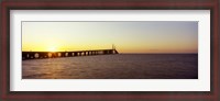 Framed Bridge at sunrise, Sunshine Skyway Bridge, Tampa Bay, St. Petersburg, Pinellas County, Florida, USA