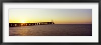 Framed Bridge at sunrise, Sunshine Skyway Bridge, Tampa Bay, St. Petersburg, Pinellas County, Florida, USA