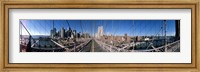 Framed Looking Down the Brooklyn Bridge