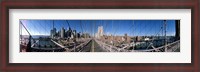 Framed Looking Down the Brooklyn Bridge