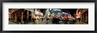 Framed 360 degree view of a city at dusk, Broadway, Manhattan, New York City, New York State, USA