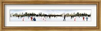 Framed 360 degree view of tourists ice skating, Wollman Rink, Central Park, Manhattan, New York City, New York State, USA