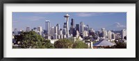 Framed City viewed from Queen Anne Hill, Space Needle, Seattle, King County, Washington State, USA 2010