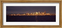 Framed City viewed from Alki Beach, Seattle, King County, Washington State, USA