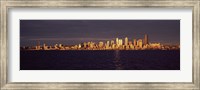 Framed City viewed from Alki Beach, Seattle, King County, Washington State, USA